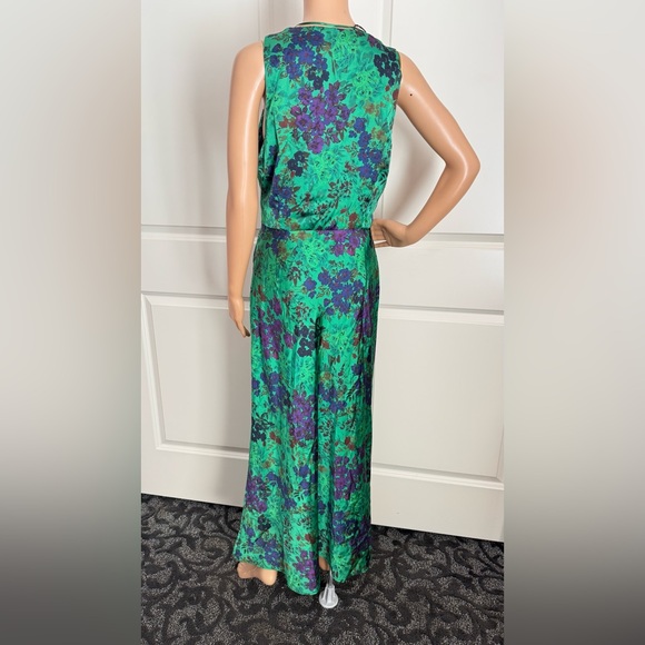 New Zara Green Floral Cutout Midi Dress - Picture 11 of 11